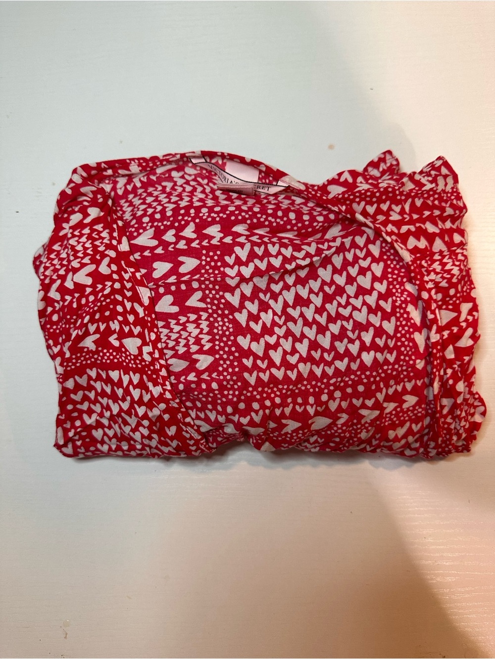 Victoria's Secret Red Heart-Print pull over blouse